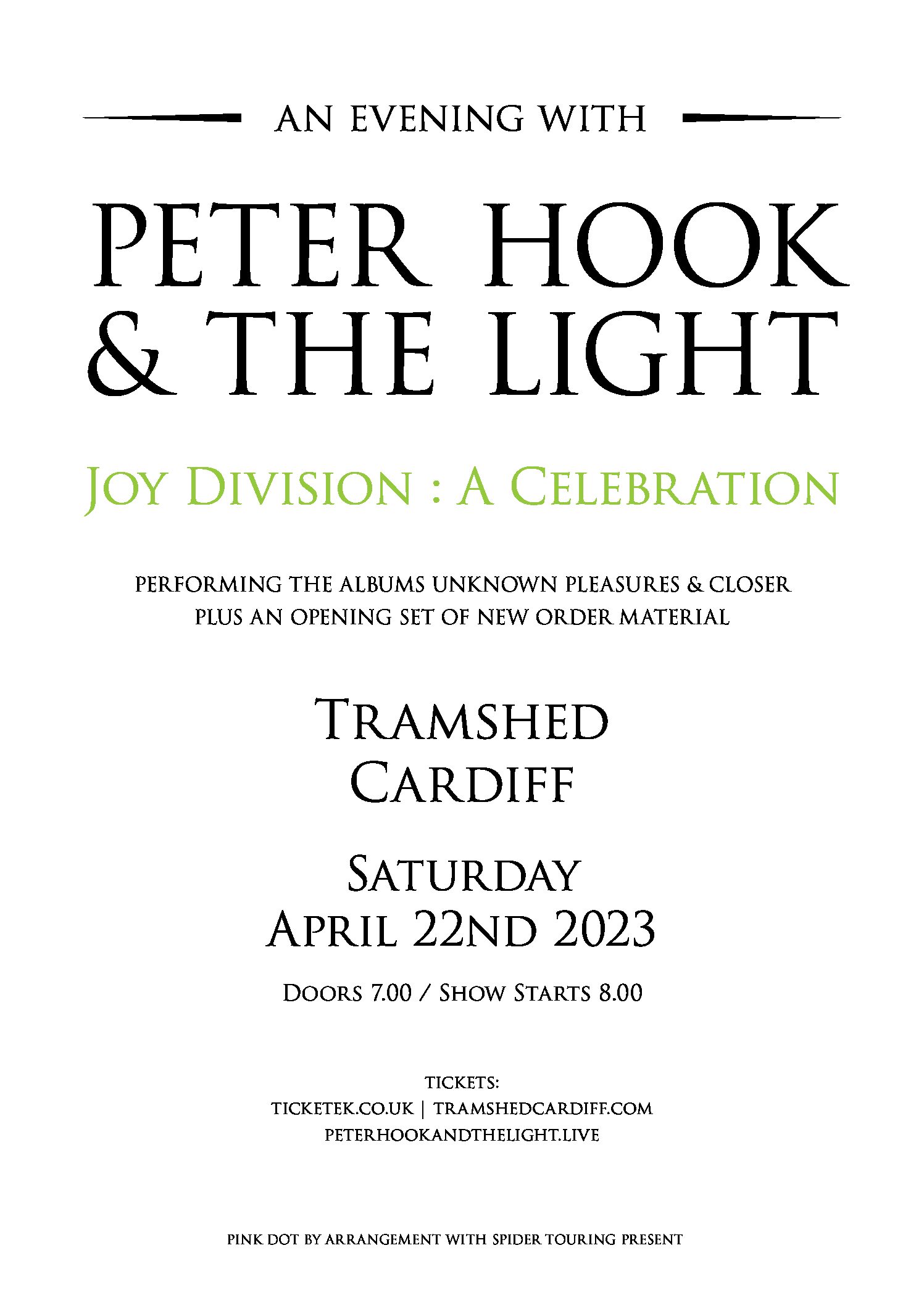 SOLD OUT – PETER HOOK & THE LIGHT JOY DIVISION